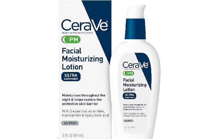 CeraVe PM Facial Moisturizing Lotion, Night Cream for All Skin Types