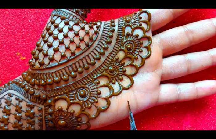 New Easy bridal front hand mehndi design (1)