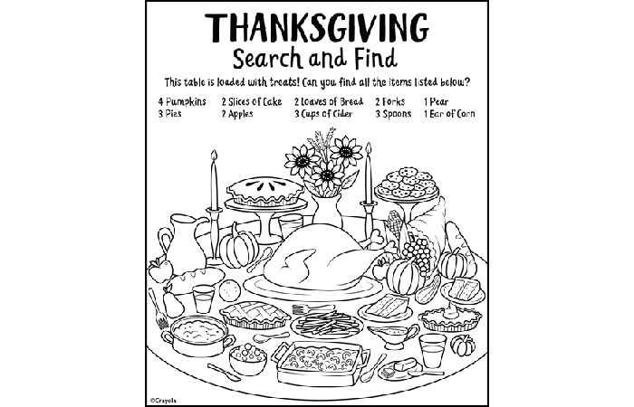 Thanksgiving Search and Find