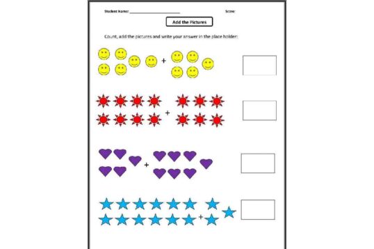 Maths Worksheet For Class 1