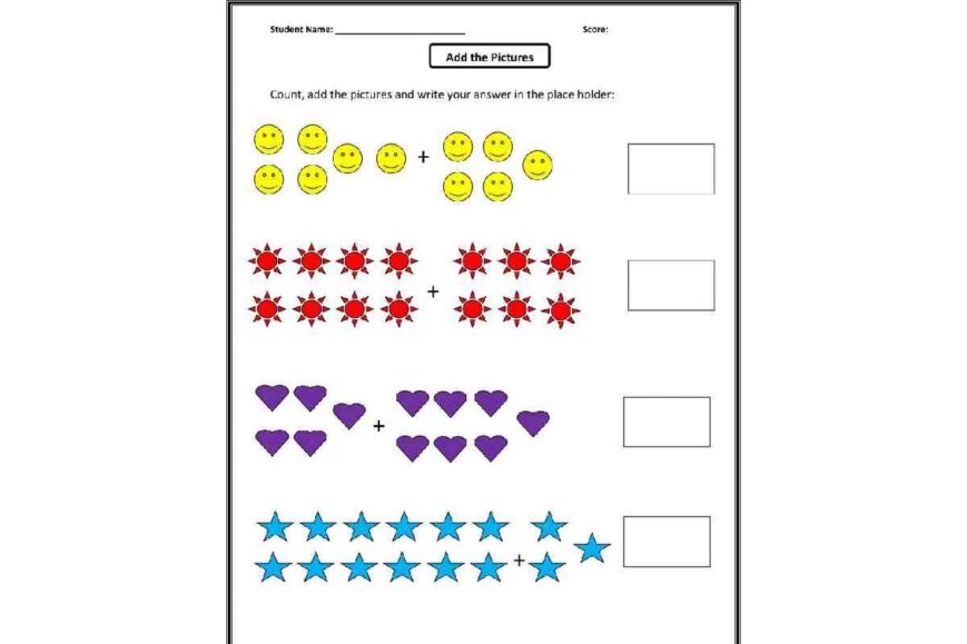 Maths Worksheet For Class 1