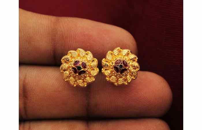 Simple Latest Design of Gold Earrings (2)